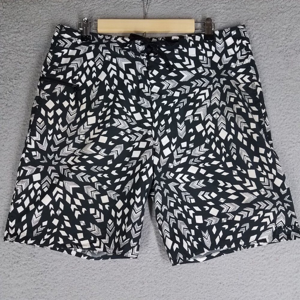 Patagonia Boardshorts Swim Shorts Adult 36 Black Beach Button Fly Lightweight